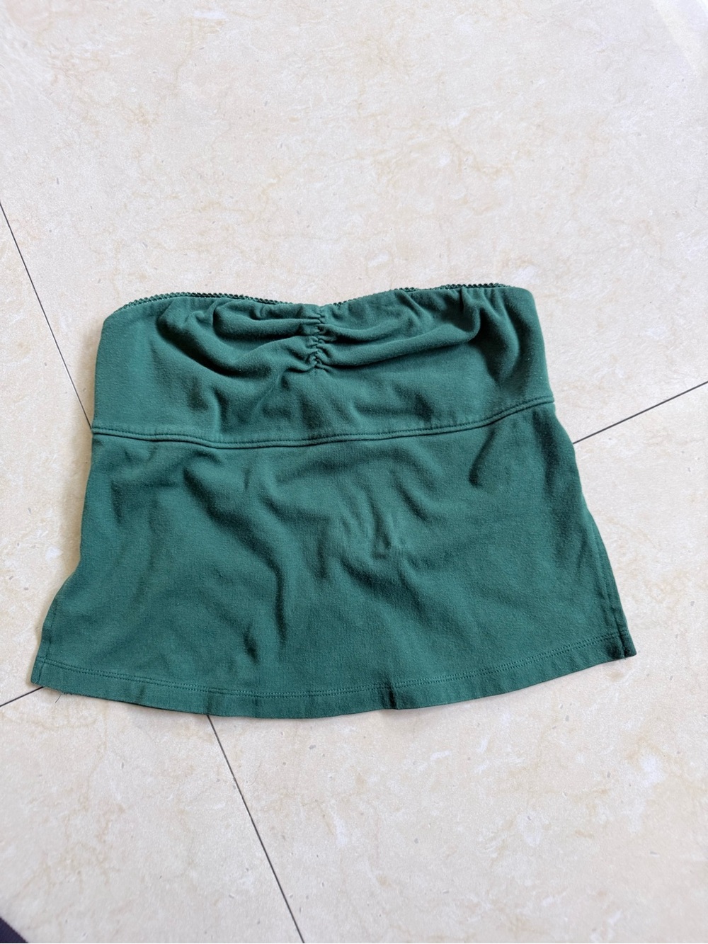 wild fable Dark Green Strapless Crop Top